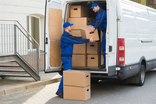 Moving van loaded for a residential relocation in Maidavale