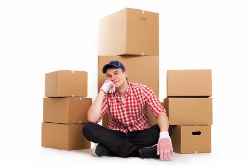 Prepared belongings packed for extended storage near Maidavale